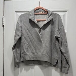 Hippie Rose Gray Women's Quarter-Zip Sweatshirt
